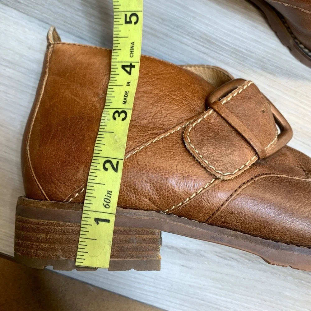 Sofft Womens 7 M Leather Boone Boots Brown  Tobacco Ankle Buckle Chelsea 1416640